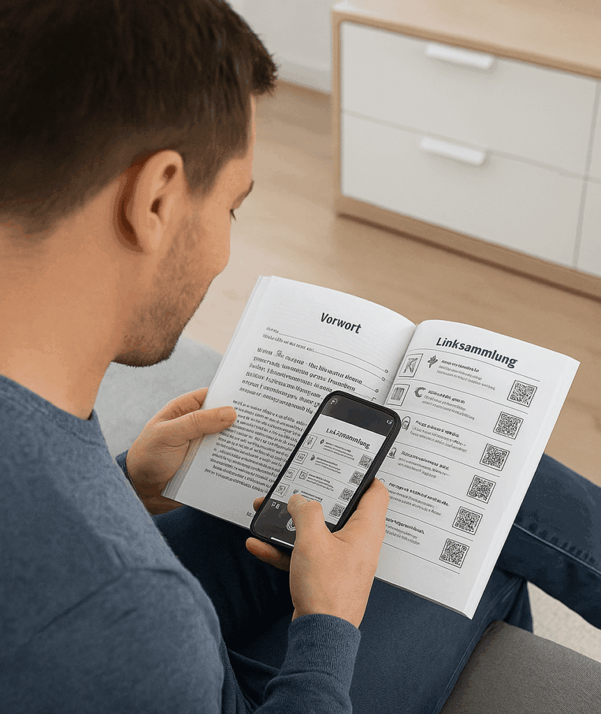 Der Hochzeitsratgeber für Männer enthält QR-Codes zur Vertiefung.