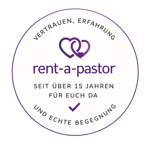 rent-a-pastor Vertrauenssiegel für Trauredner und Lebensfeiern